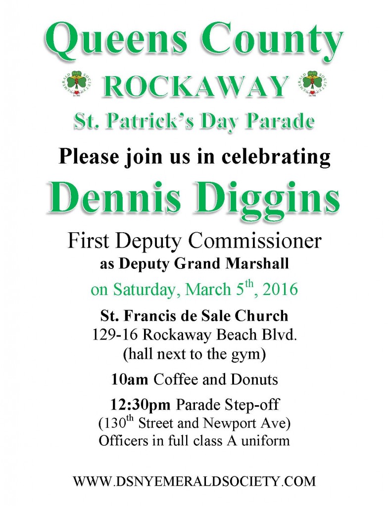 Queens County St. Patrick's Day Parade in the Rockaways @ St, Francis de Sale Chruch ( Hall next to the gym) | New York | United States